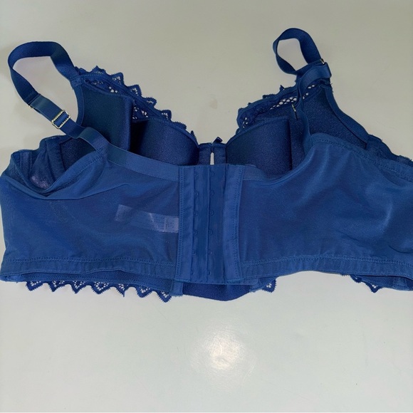 Cacique Lace Longline Lightly Lined French Balconette Bra Blue 40C - Picture 3 of 9